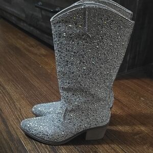 Pierre Dumas Silver Heeled Boots